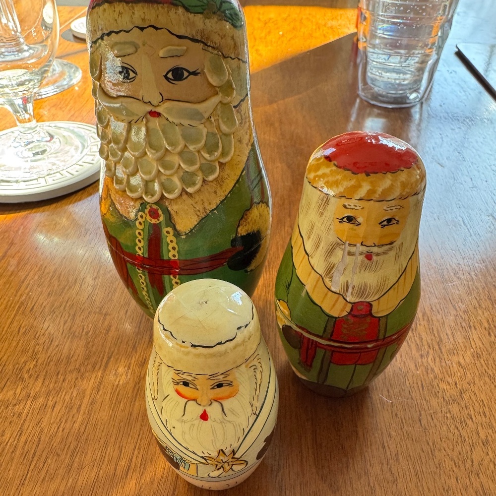 santa russian nesting dolls
